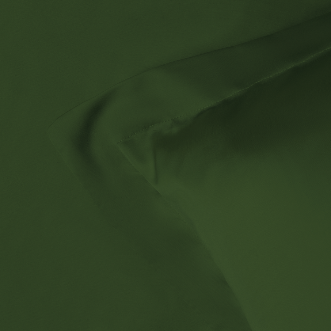 Paar Kissenbezüge aus Eukalyptusseide in Waldgrün (Bestseller)