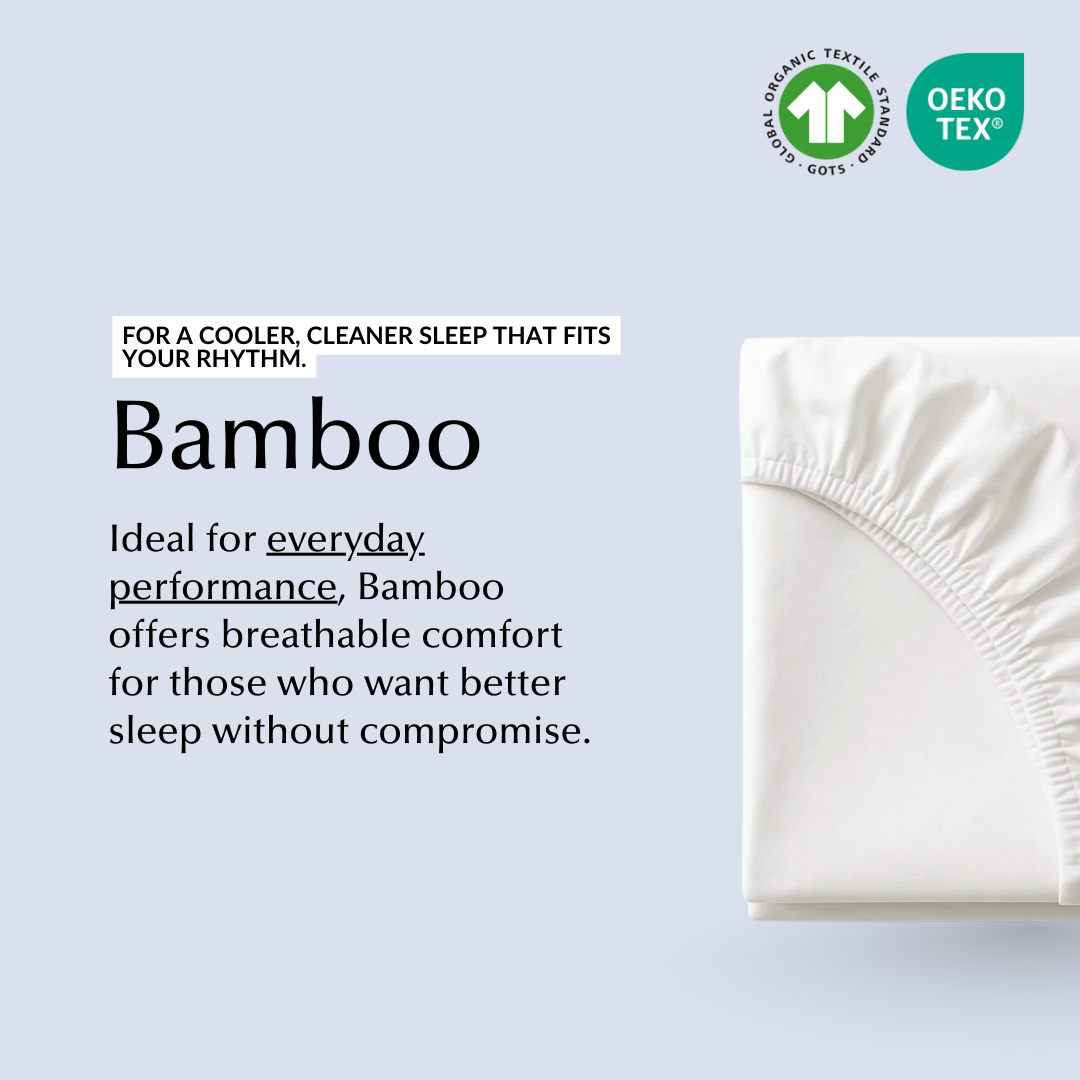 Spannbettlaken in Weiß (Bambus)
