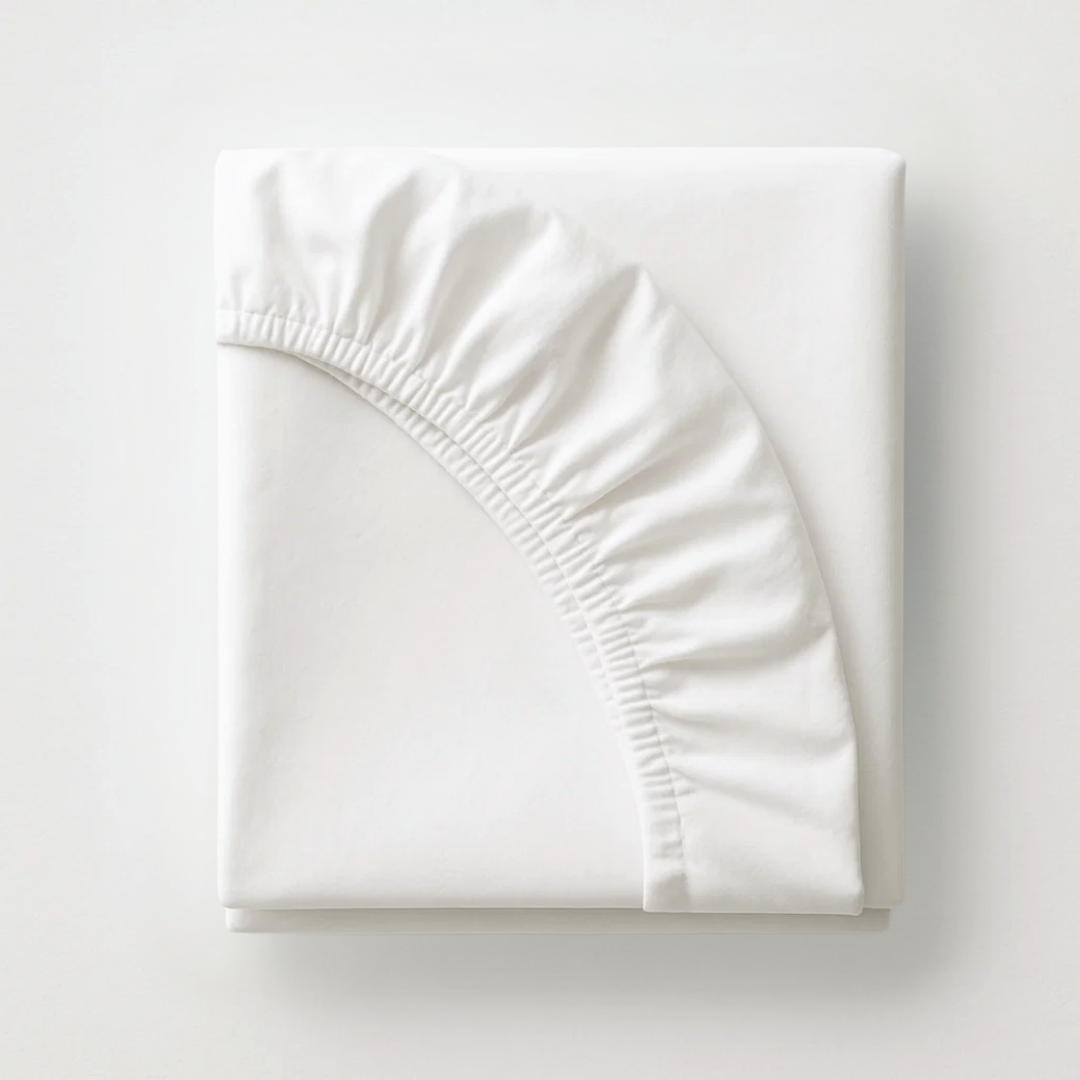 Light & Airy Fitted Sheet in White (Bamboo)