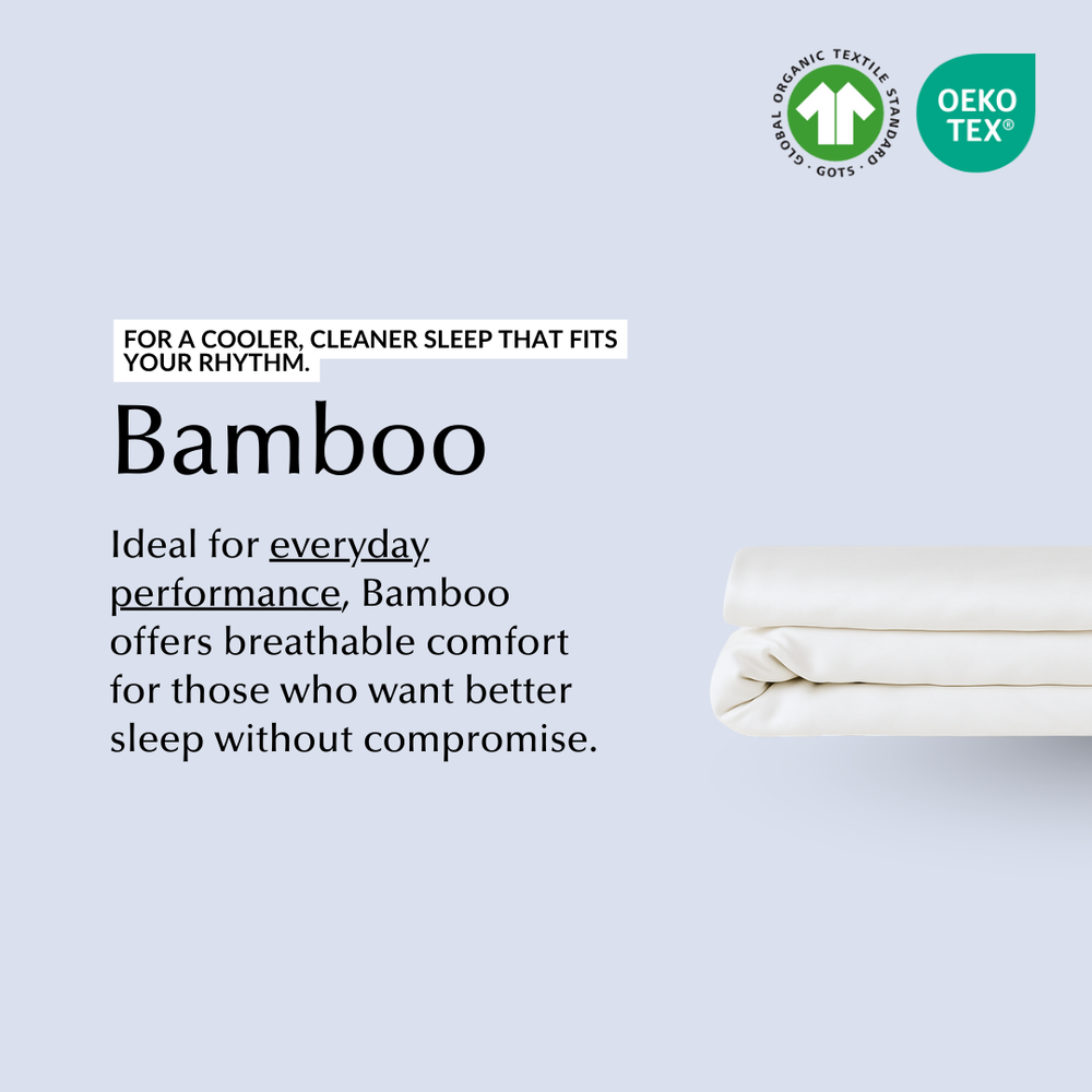 Drap plat en blanc (bambou)