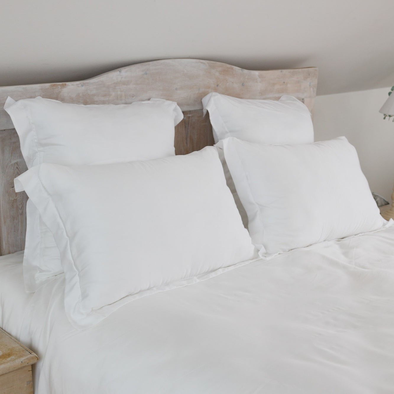 Light & Airy Pillowcase Pair in White (Bamboo)