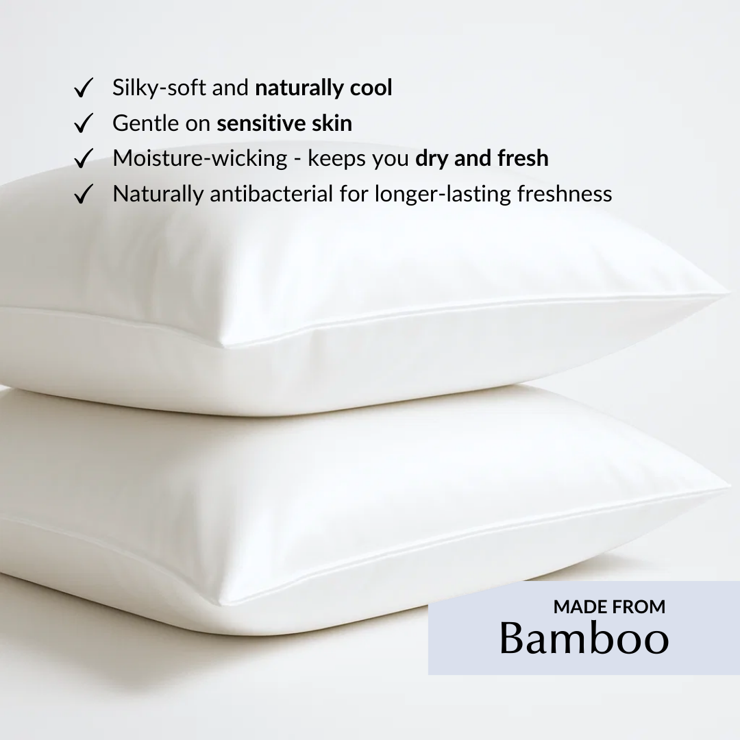 Light & Airy Pillowcase Pair in White (Bamboo)