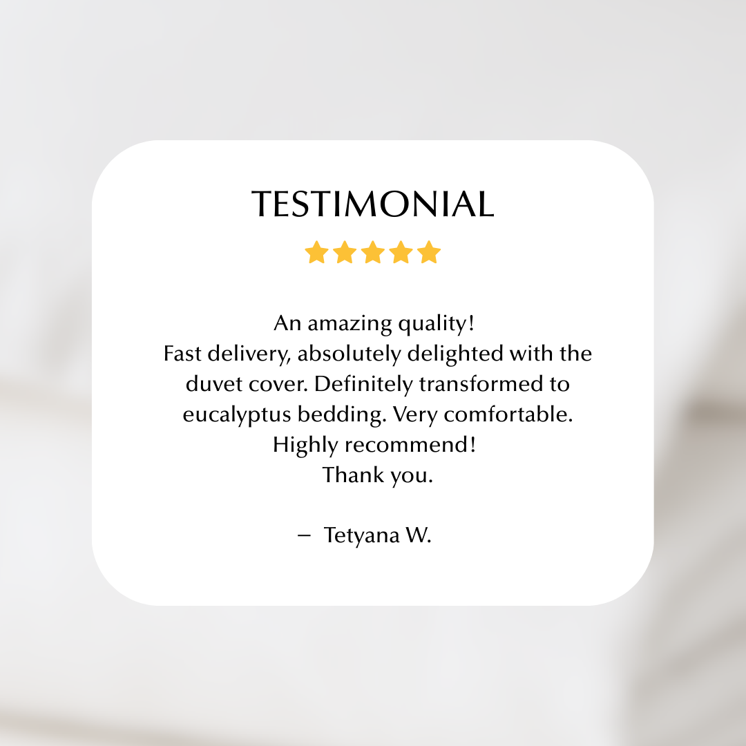 Housse de couette en blanc (soie d'eucalyptus)