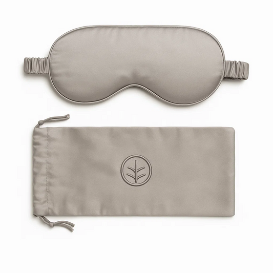 Essential Silk Sleep Eye Mask in Grey (Eucalyptus Silk)