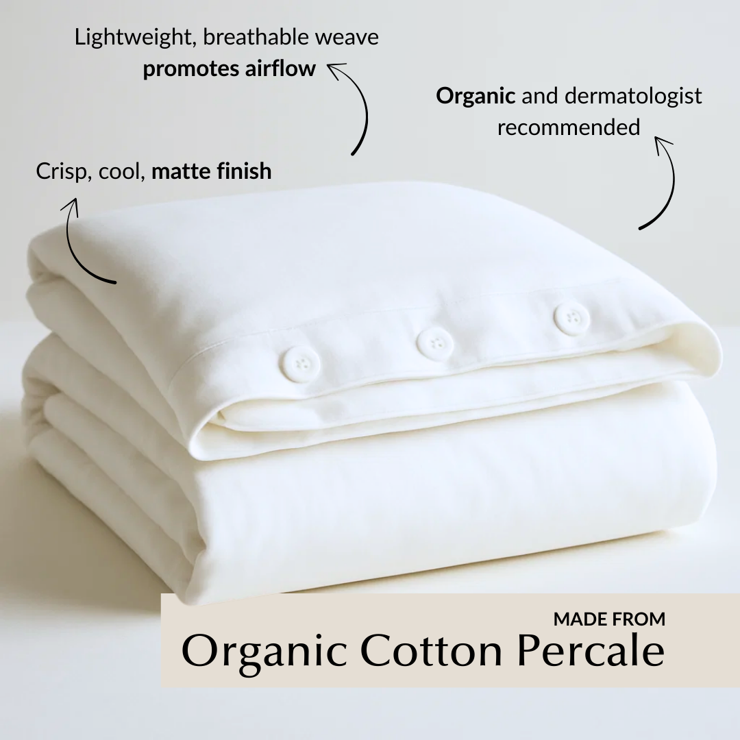 Cool & Crisp Duvet Cover in White (Organic Cotton)