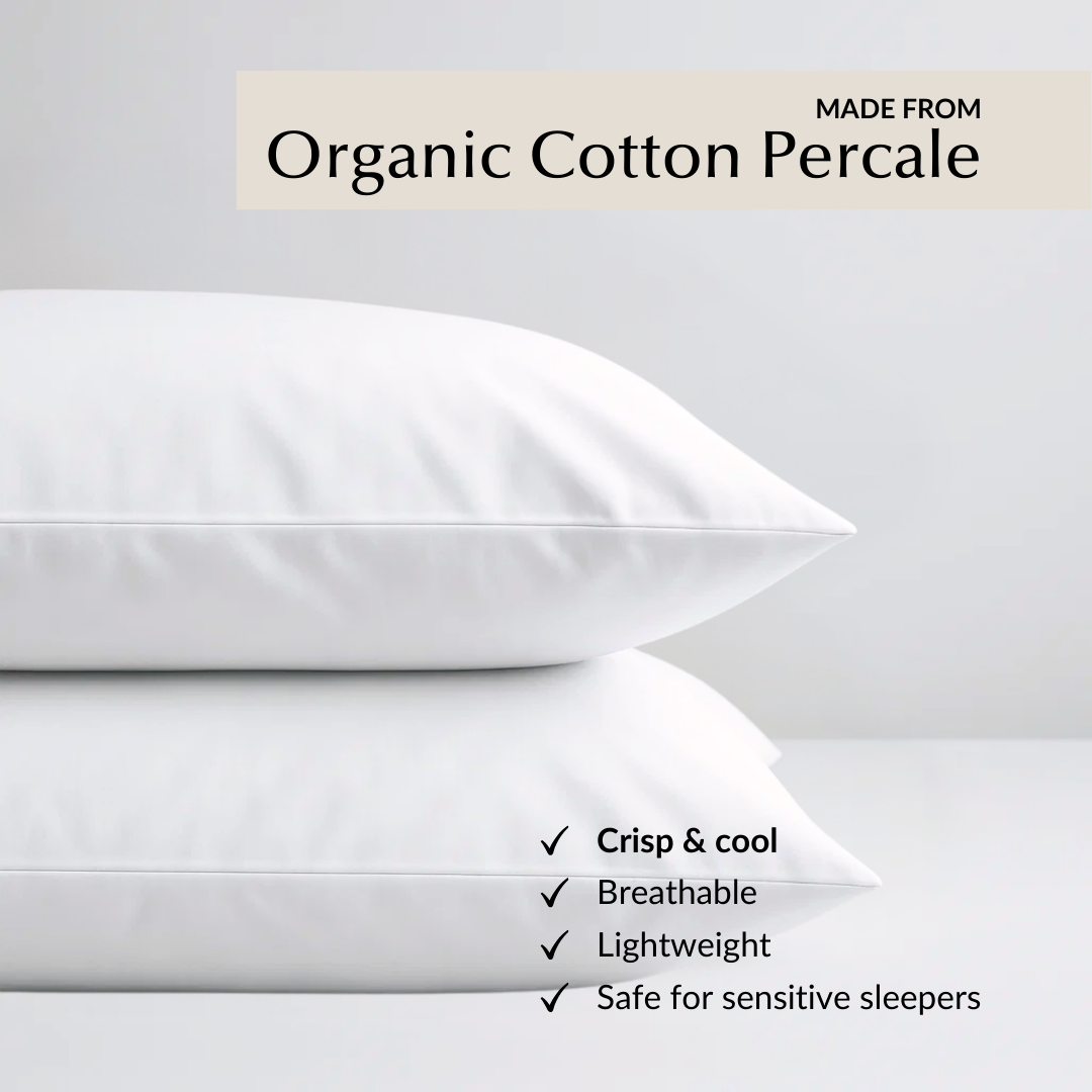 Cool & Crisp Pillowcase Pair in White (Organic Cotton)