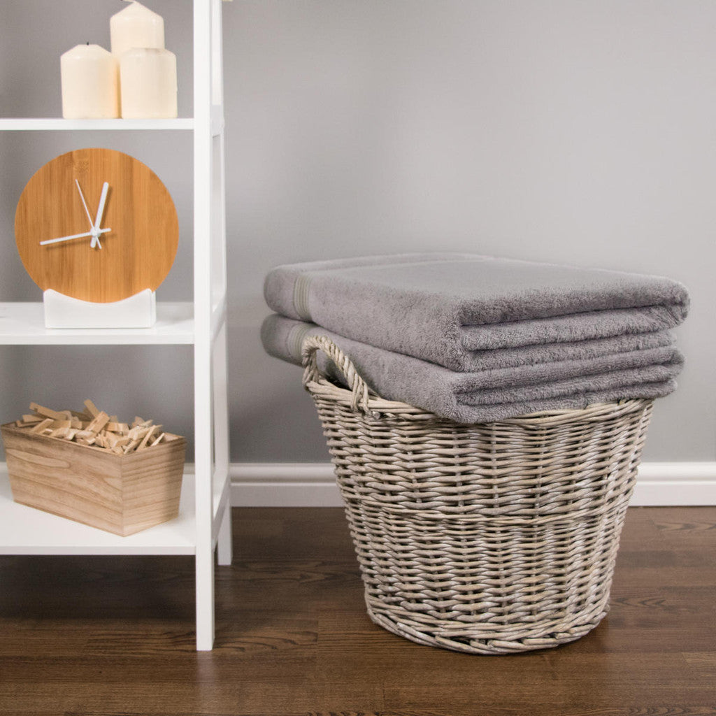 Luxuriöses Bambus-Handtuch-Set in Grau