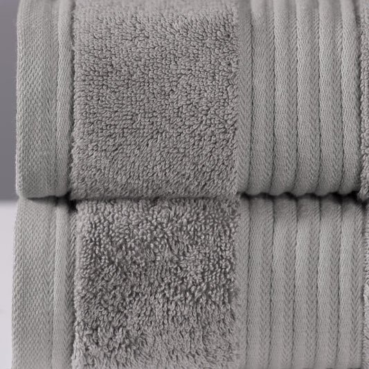 Luxuriöses Bambus-Handtuch-Set in Grau