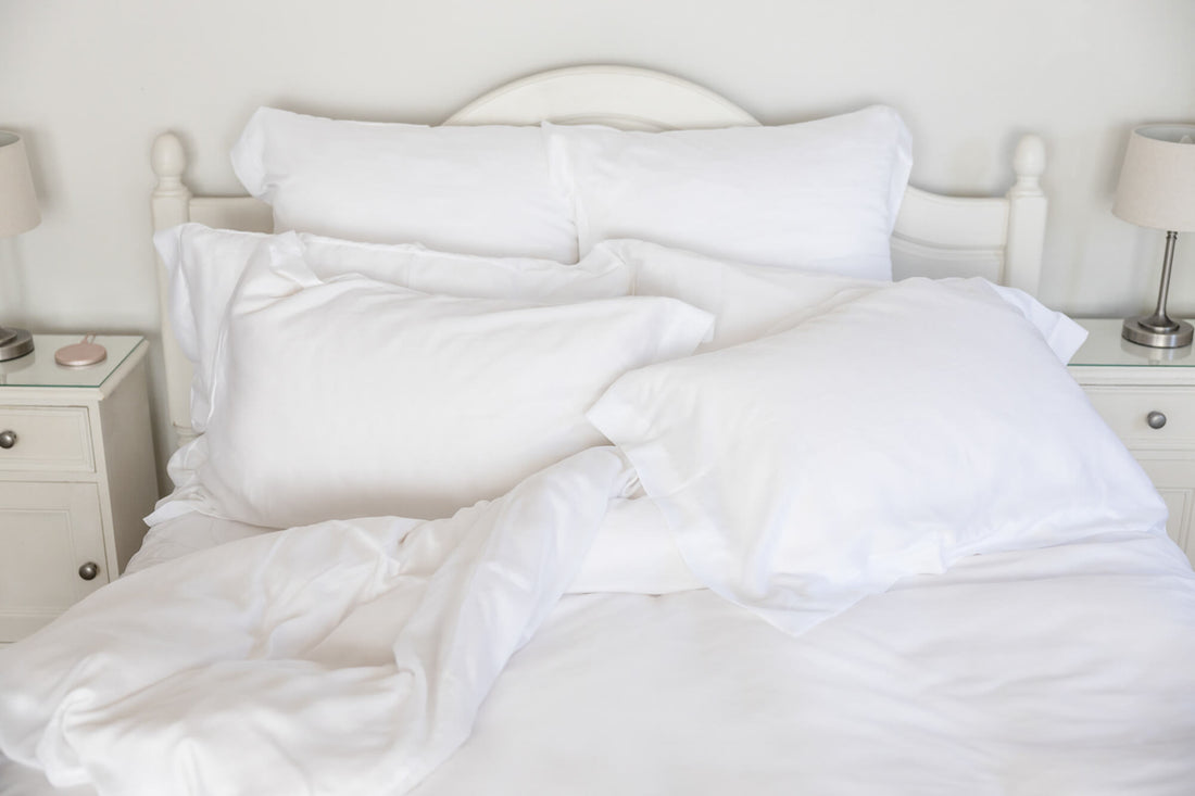 ethical bedding sheets on super king bed