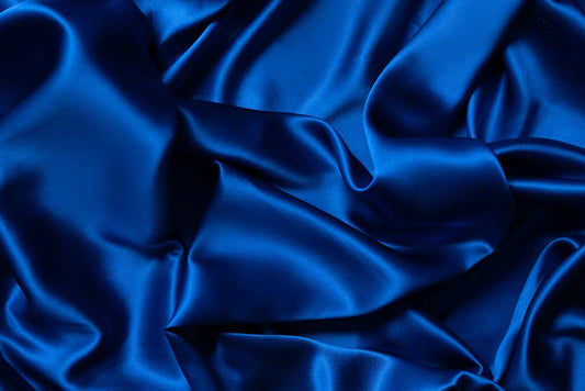 blue messy silk 