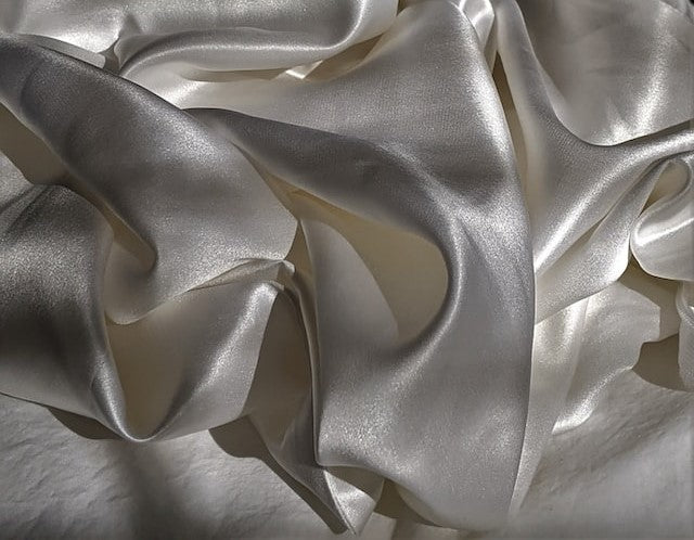 pile of white silk
