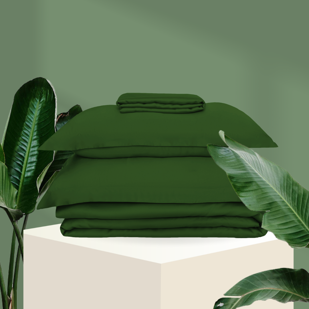 Forest Green Collection Green Bedsheets & Pillowcases Ethical Bedding