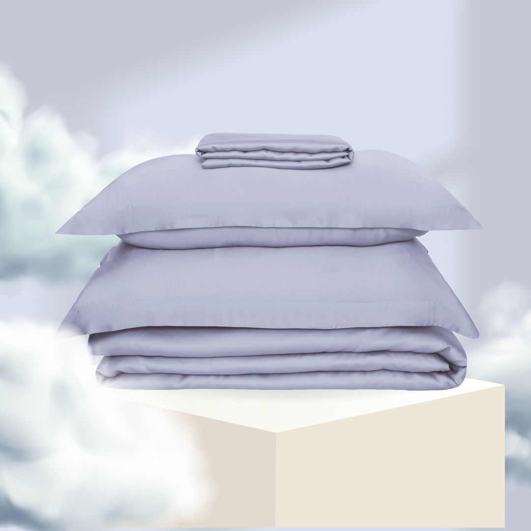 Sky Blue Eucalyptus Silk Bedding