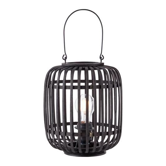 Gaia Collection Bamboo Table Lamp in Black