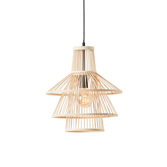 Namaste Collection Bamboo Pendant Light in Natural