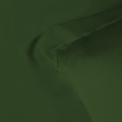 Paar Kissenbezüge aus Eukalyptusseide in Waldgrün (Bestseller)