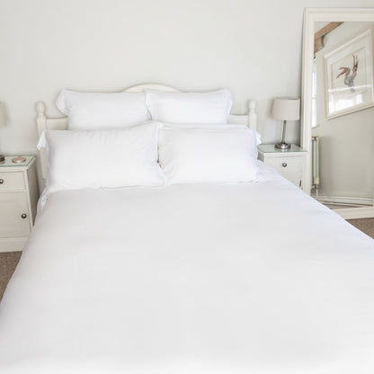 Drap plat en blanc (bambou)