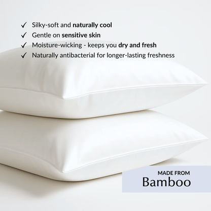 Light & Airy Pillowcase Pair in White (Bamboo)