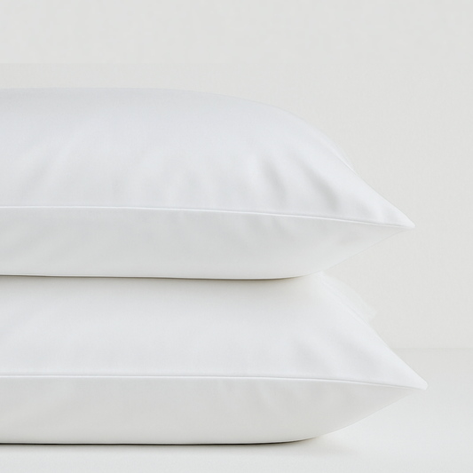 Paire de taies d'oreiller en soie d'eucalyptus en blanc (best-seller)