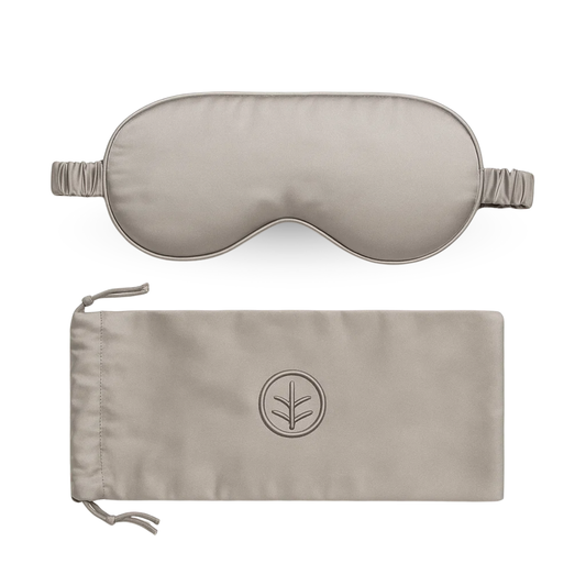 Essential Silk Sleep Eye Mask in Grey (Eucalyptus Silk)