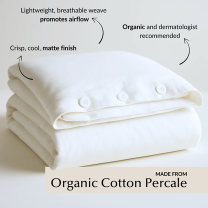 Cool & Crisp Duvet Cover in White (Organic Cotton)