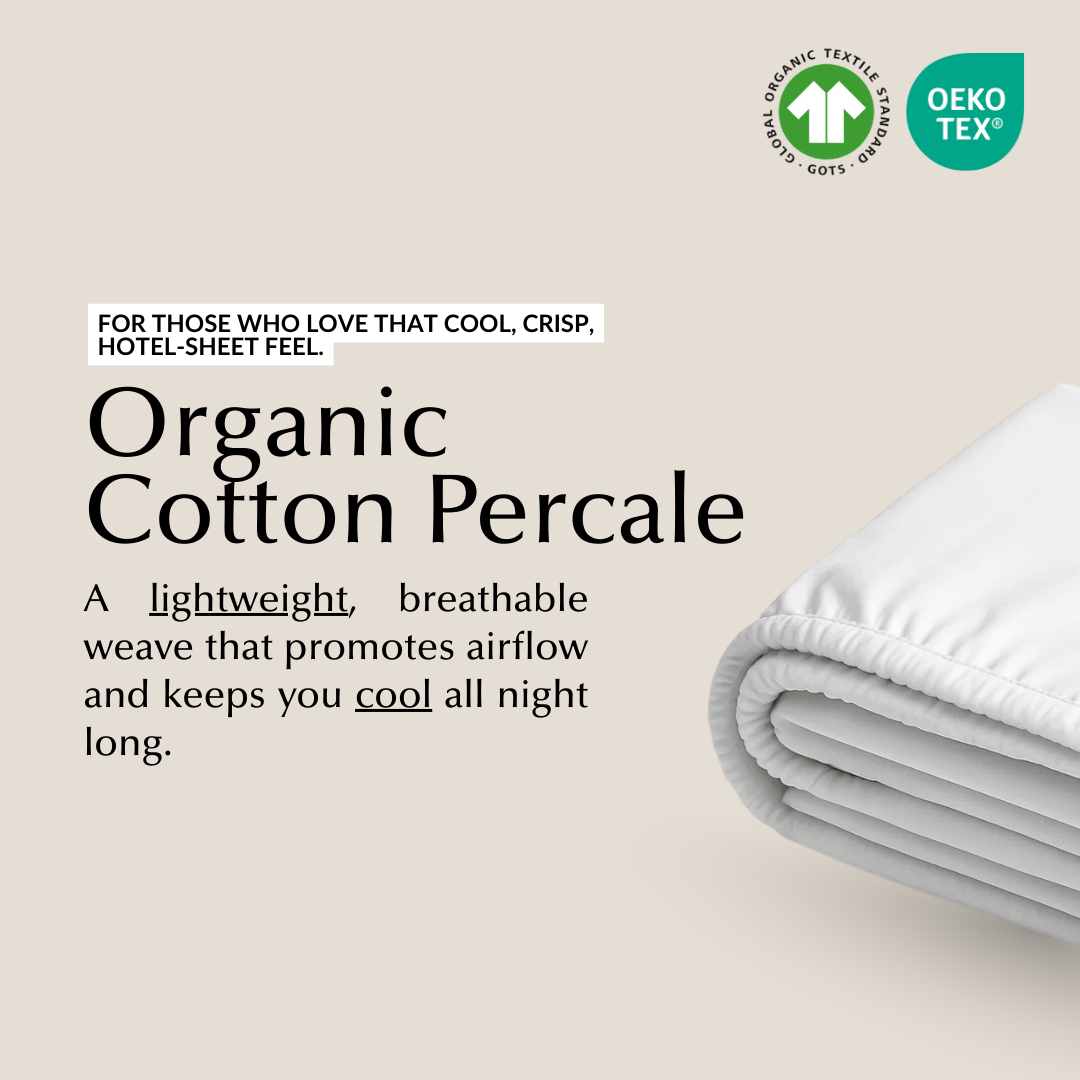 Cool & Crisp Fitted Sheet in White (Organic Cotton)