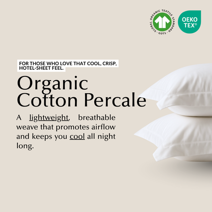 Cool & Crisp Pillowcase Pair in White (Organic Cotton)