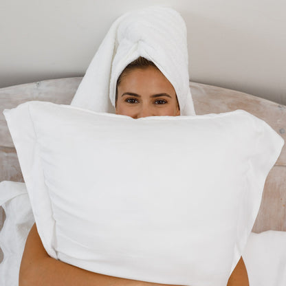 Soft & Silky Pillowcase Pair in White (Organic Cotton)