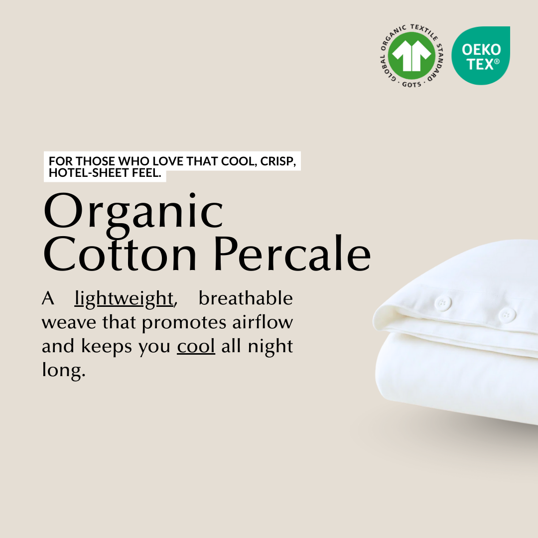 Cool & Crisp Duvet Cover in White (Organic Cotton)