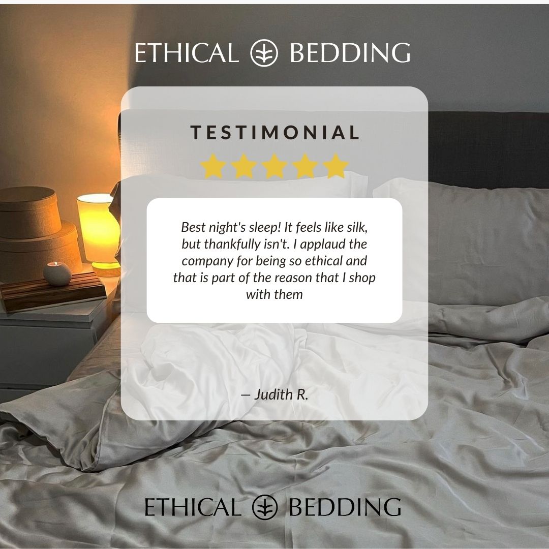 Housse de couette en gris (soie d'eucalyptus) 