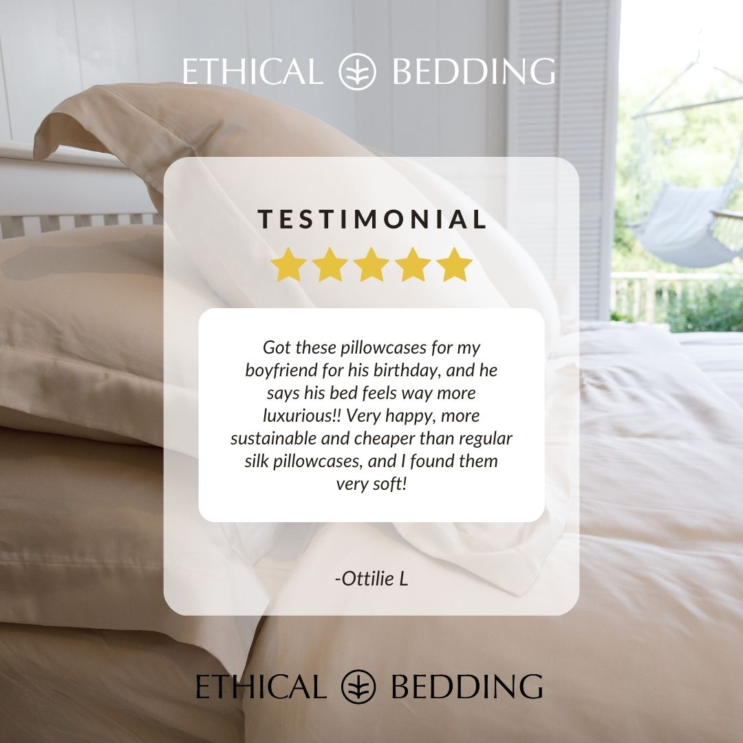 Paar Kissenbezüge aus Eukalyptusseide in Waldgrün (Bestseller)