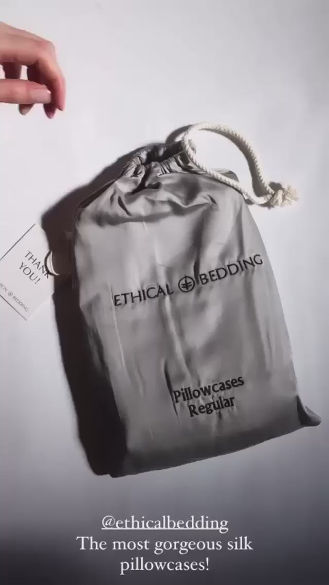 Eucalyptus Silk Pillowcase Pair in Grey (Best Seller)